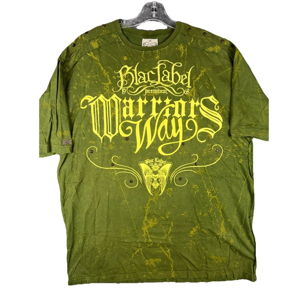 Blac Label Premium Warrior's Way Graphic Tee 3X Distressed Gothic Y2K Streetwear